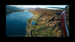 Flyover of the Eagle Creek Fire, Columbia River Gorge